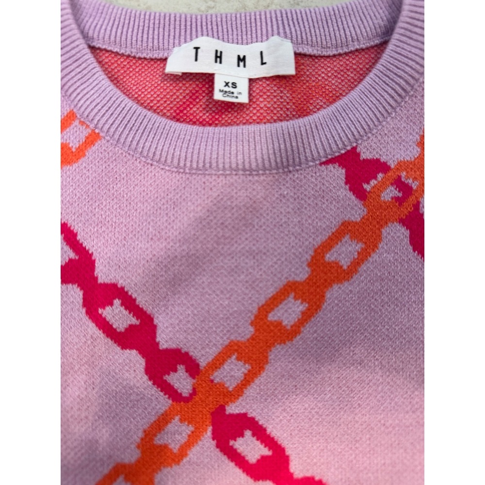 THML Lilac Chain Link Knit Sweater XS - Picture 4 of 8